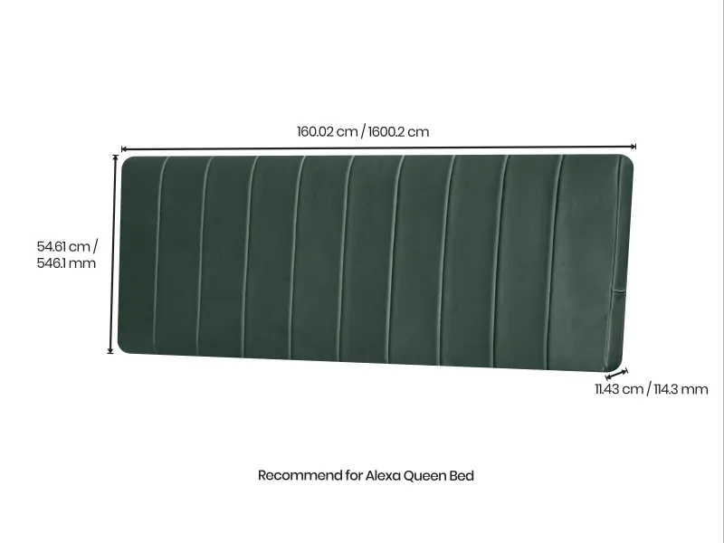 Regal Headboard in Bottle Green
